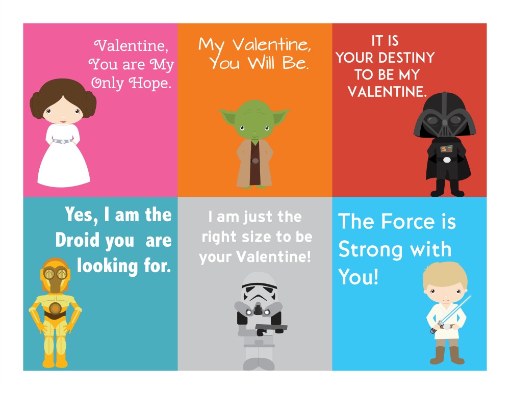 Free Printable Star Wars Valentine's Day Cards Sippy Cup Mom