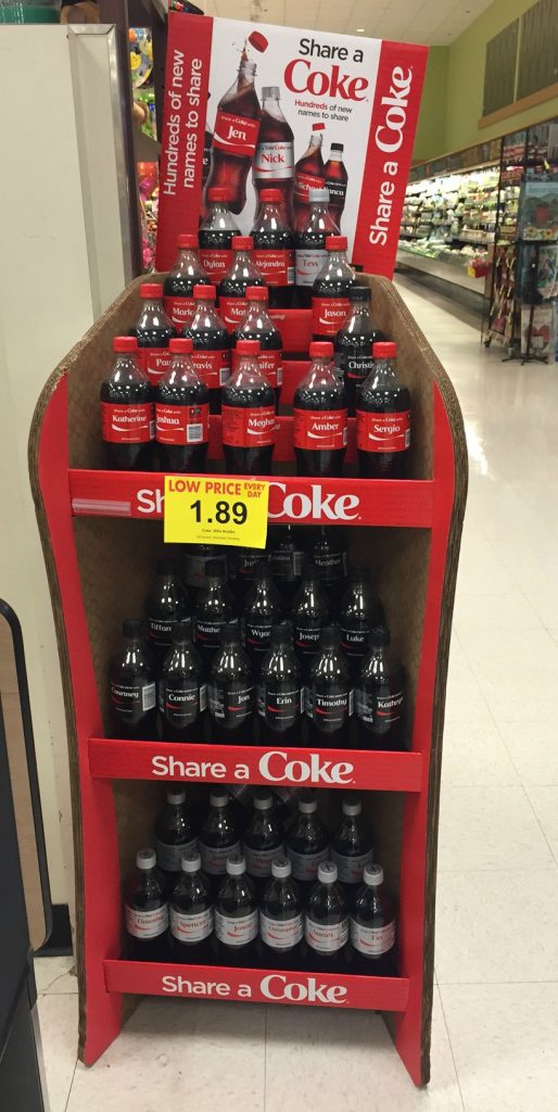 Share a Coke Display at Schnucks