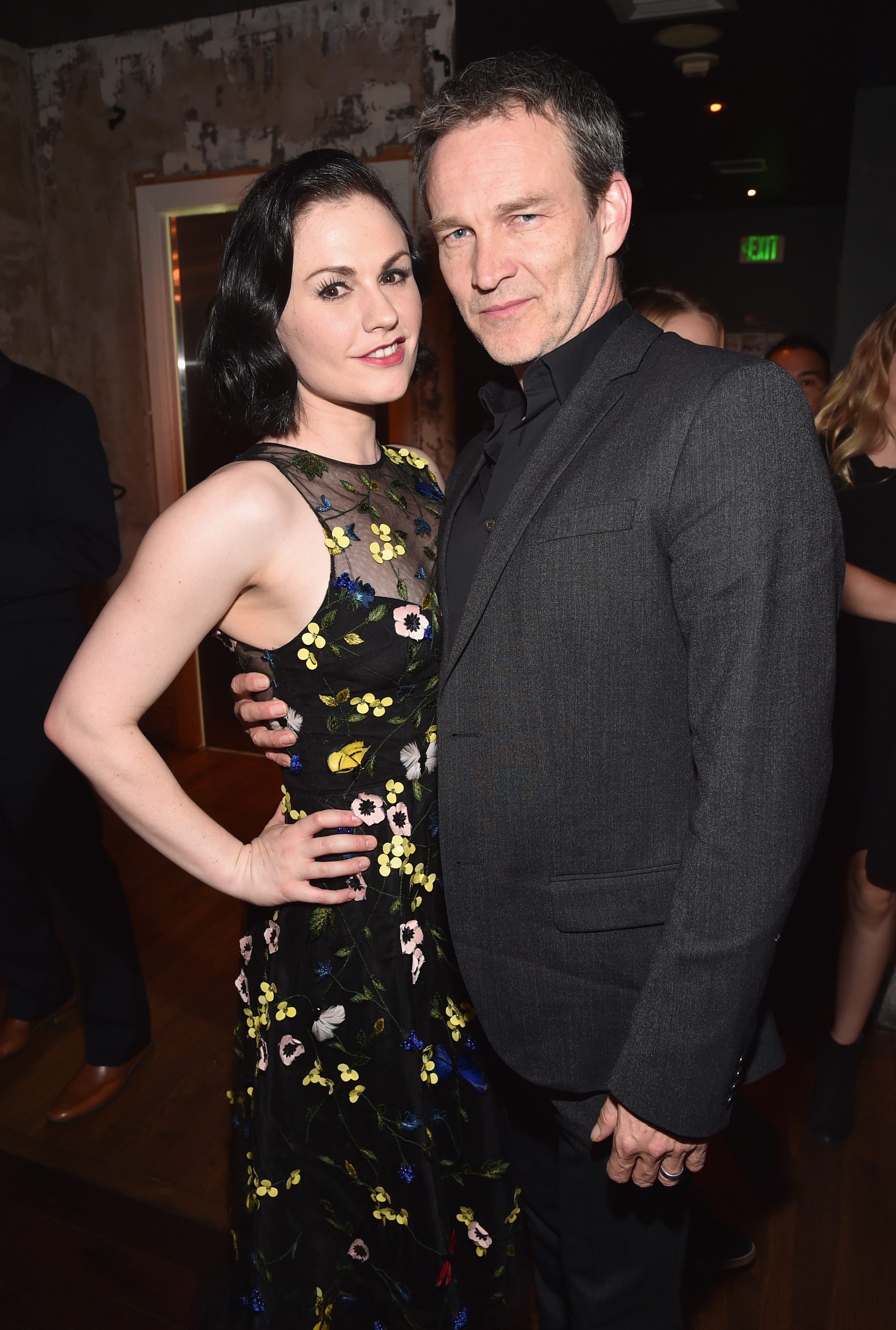 HOLLYWOOD, CA - NOVEMBER 17: Actors Anna Paquin (L) and Stephen Moyer attend the World Premiere Of Disney-Pixar's THE GOOD DINOSAUR at the El Capitan Theatre on November 17, 2015 in Hollywood, California. (Photo by Alberto E. Rodriguez/Getty Images for Disney) *** Local Caption *** Anna Paquin; Stephen Moyer