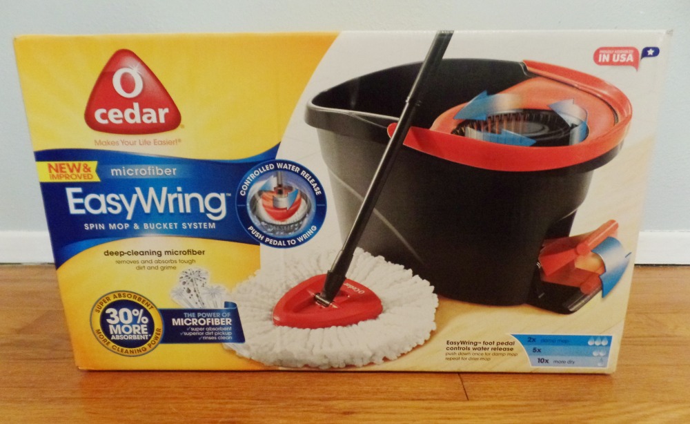 Clean Floors with the O-Cedar Microfiber EasyWring Spin Mop & Bucket System  + Giveaway - Sippy Cup Mom