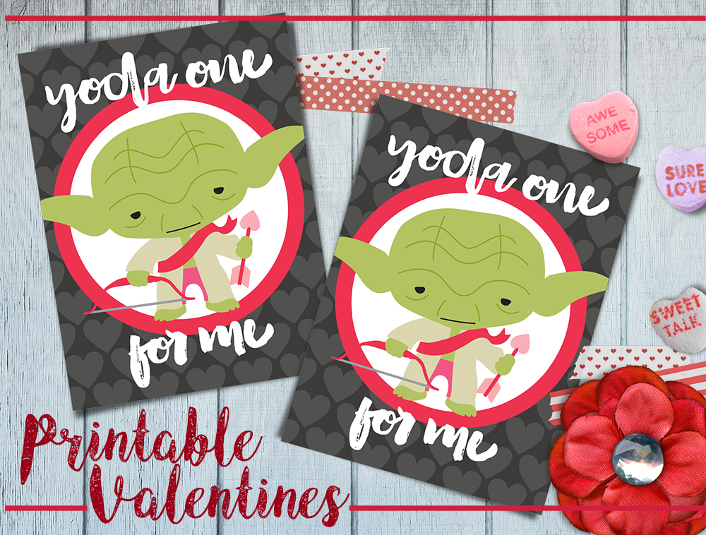 Free Printable Yoda Valentine's Day Cards
