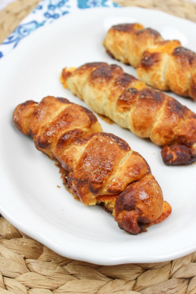 Pepperoni and Cheese Pretzel Twists